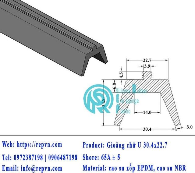 ron xop EPDM tron phi 5.0mm min