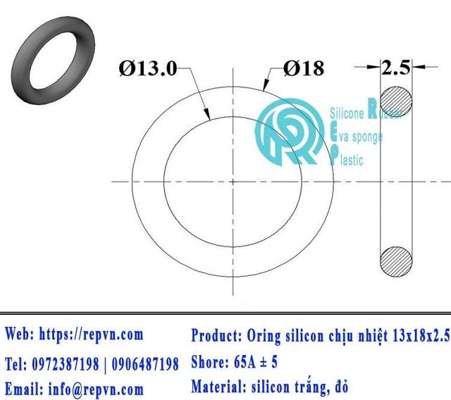 oring silicon chiu nhiet 13x18x2.5 min