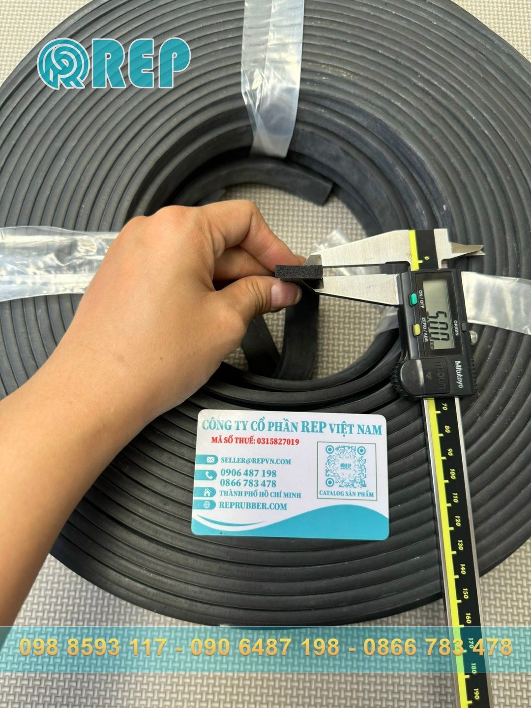 Ron cao su xốp EPDM chữ nhật 5x15