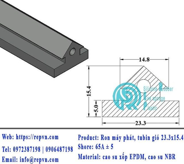 ron xop EPDM tron phi 3.5mm min