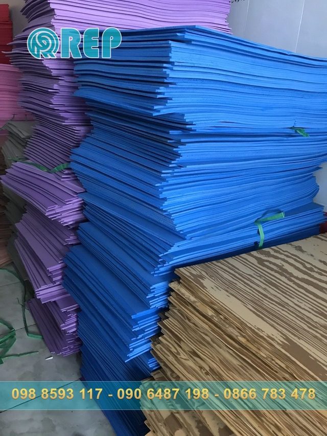 Mút xốp bitis màu tím, xanh dương, vân gỗ