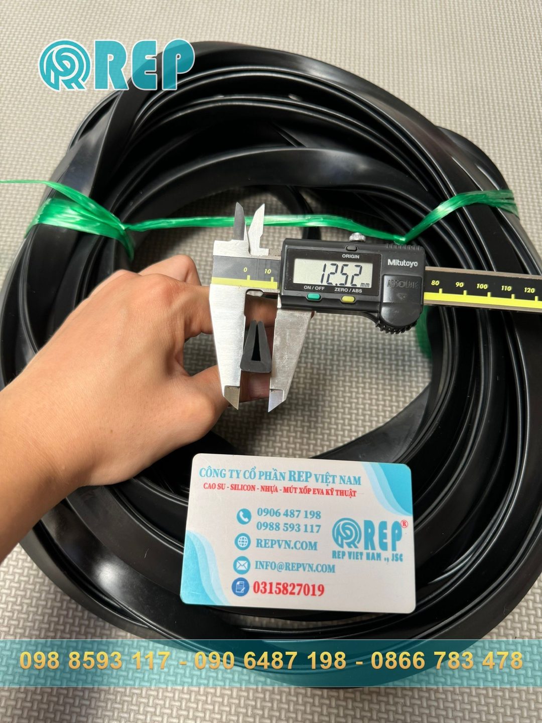 Ron cao su EPDM chữ U 12.5x20x4