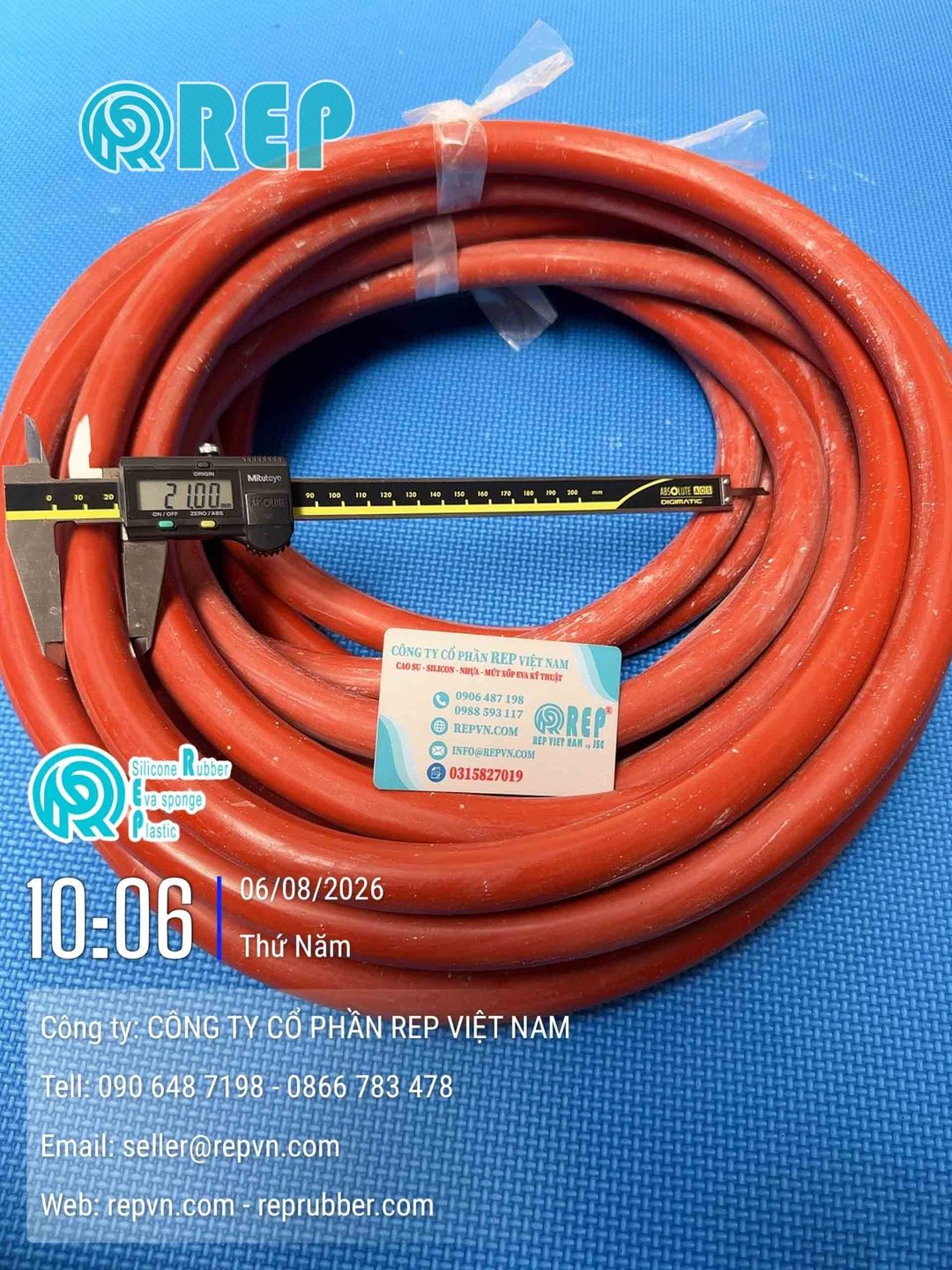 Ron ống silion đỏ nối nhiệt 6x21