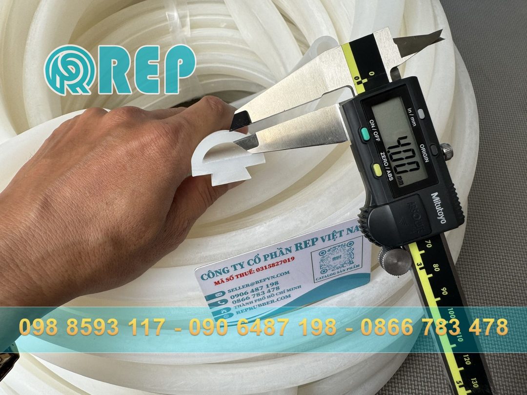 Gioăng silicon chữ T màu trắng