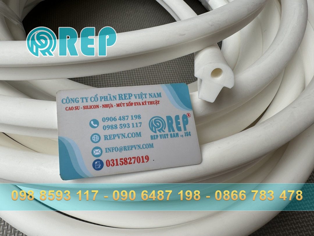 Các mẫu gioăng silicon chữ P, T đã gia công theo yêu cầu, tổng thể