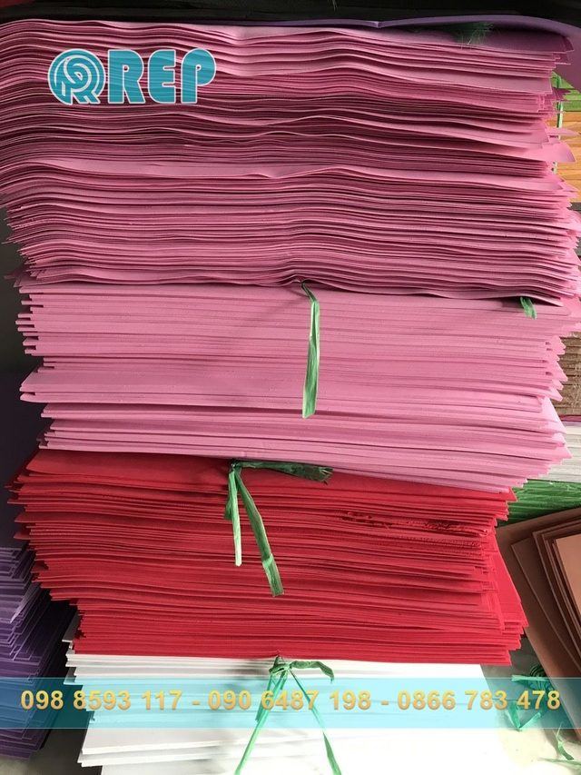 Mút eva màu hồng, đỏ, trắng