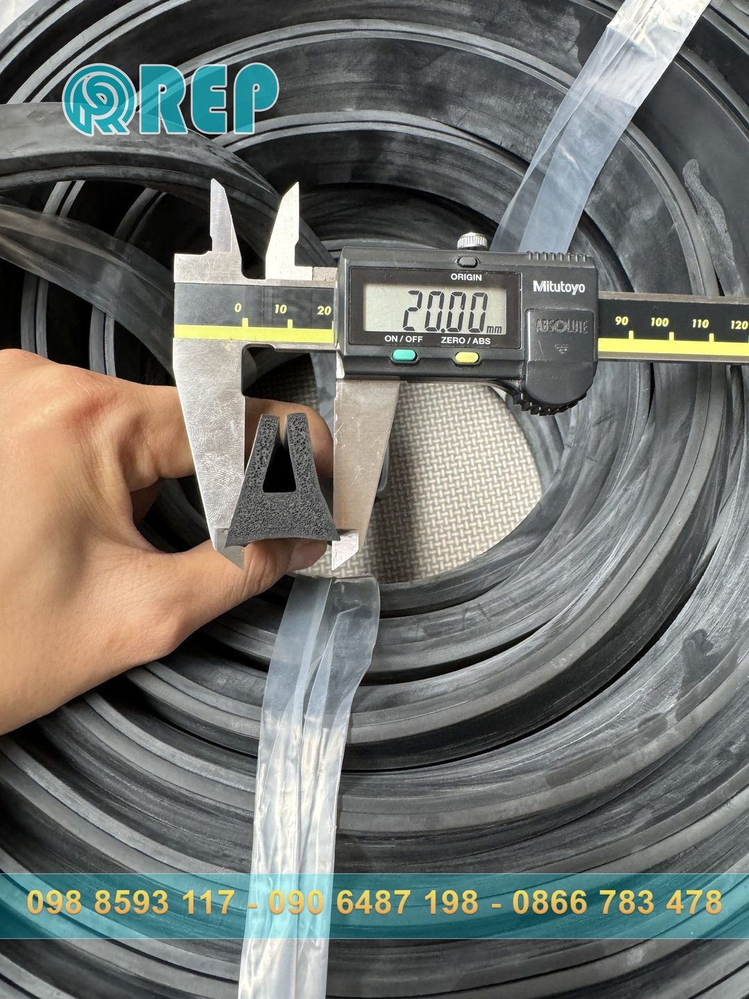 Ron cao su xốp EPDM chữ U 20x16x6