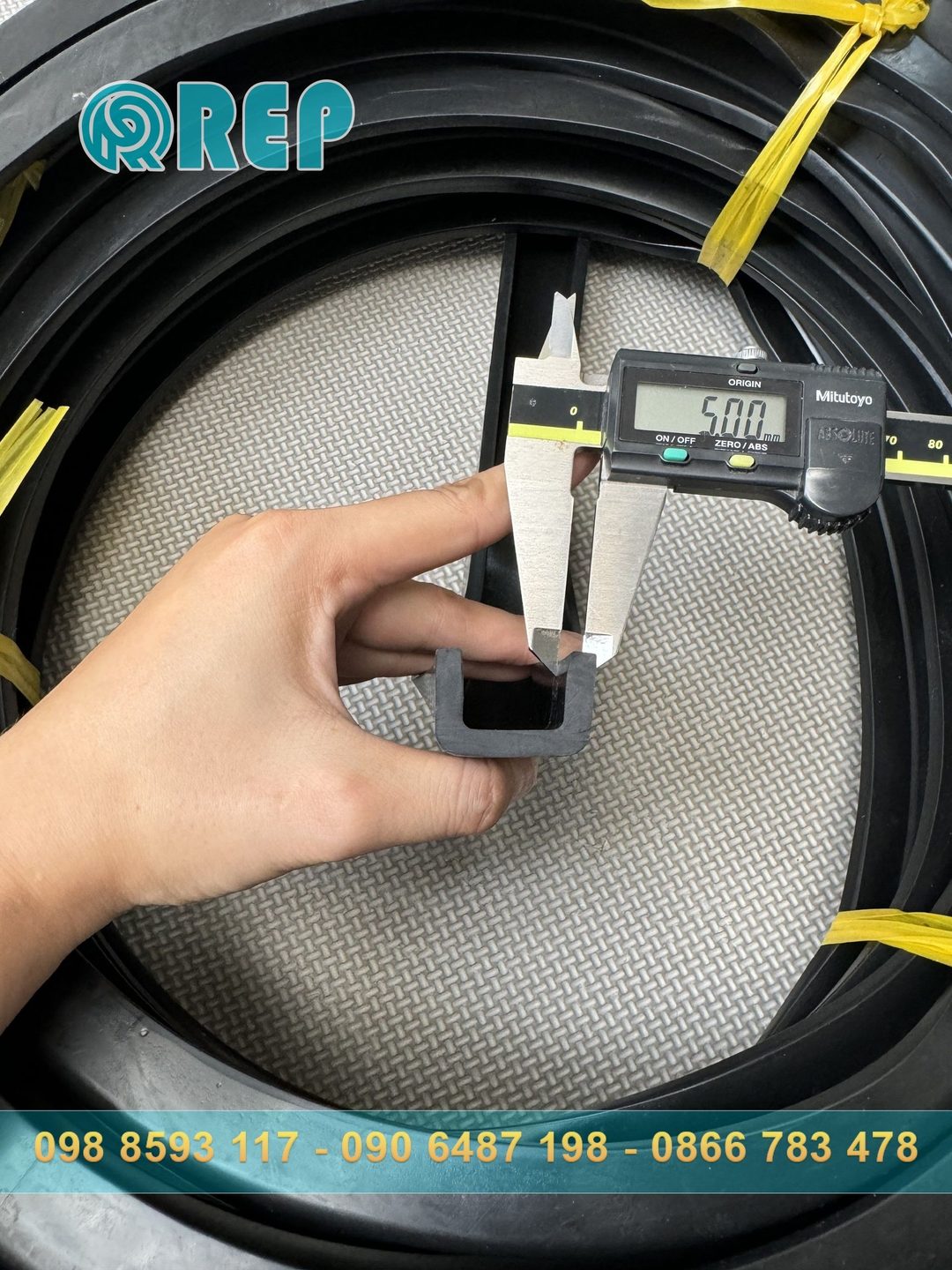 Ron cao su EPDM chữ U 35x25x5