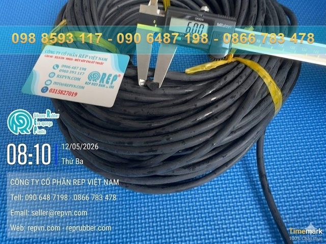 Dây cao su xốp EPDM phi 7 chống bụi, đàn hồi cao