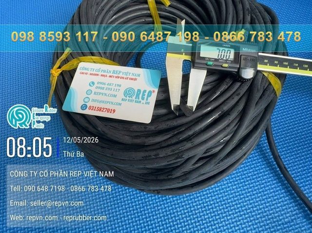 Ron cao su xốp EPDM phi 6 chống nước, mềm dẻo