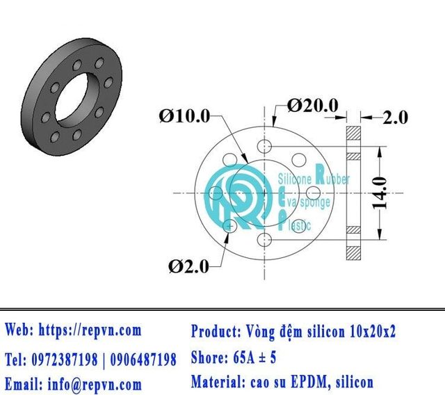 vong dem silicon 10x20x2 min
