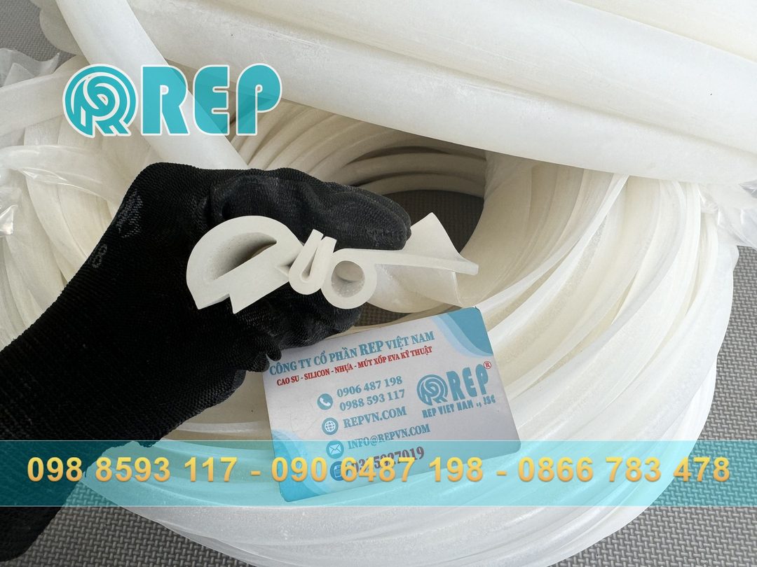 Gioăng silicon chữ P, T, U làm kín cửa, kính, tủ điện