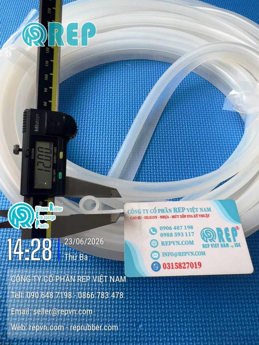 Ron silicon trắng chữ P 28x12x2