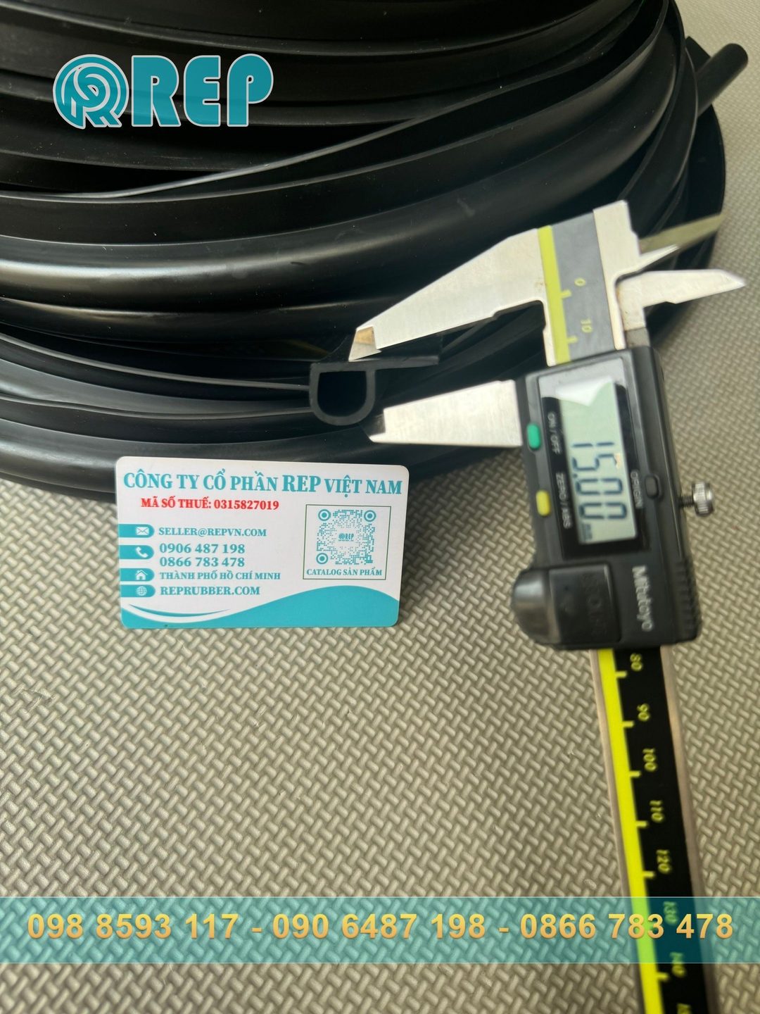 Ron cao su EPDM chữ P 25x15x2