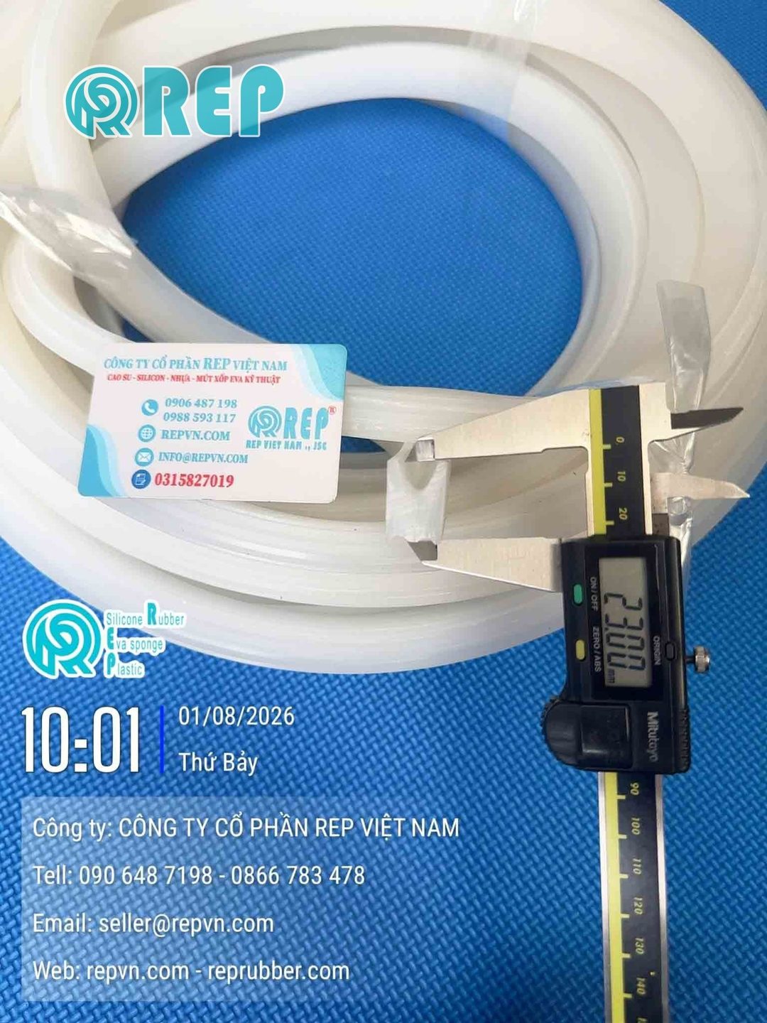 Ron silicon trắng chữ U 16x23x3, khe 10mm