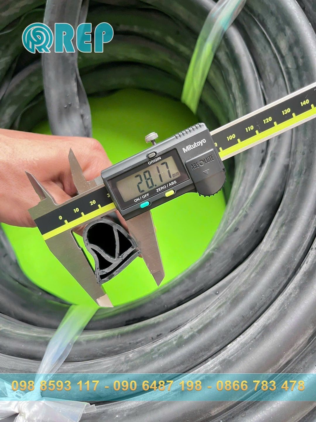 Ron cao su EPDM chữ E 27x28x1.8