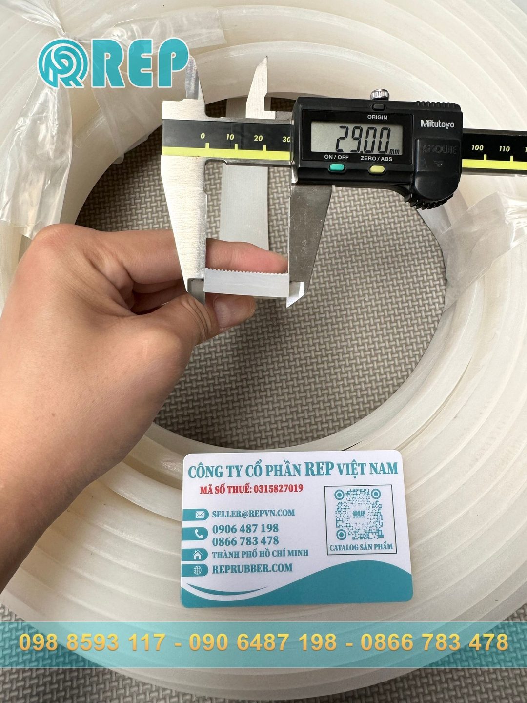 Ron silicon trắng chữ nhật 10x29