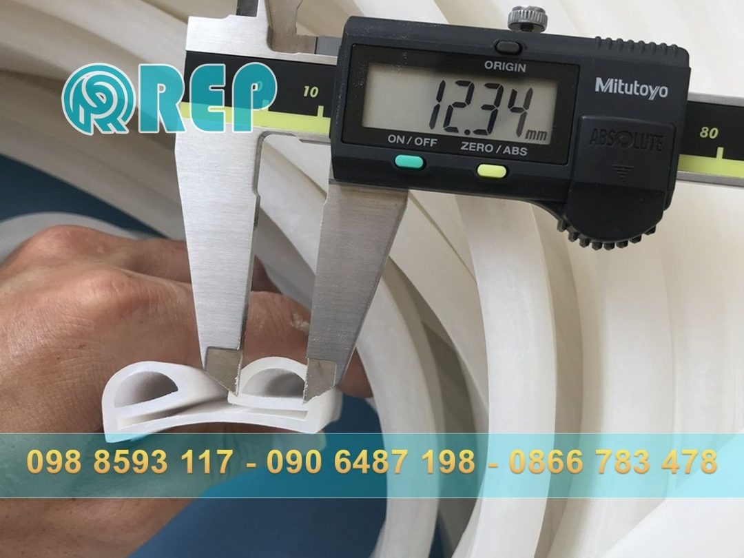 Gioăng silicon chữ E chịu nhiệt màu trắng
