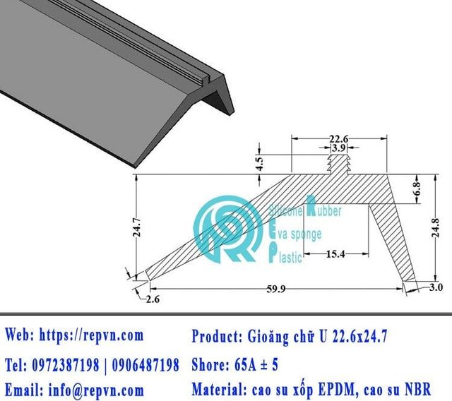 ron xop EPDM tron phi 4.0mm min