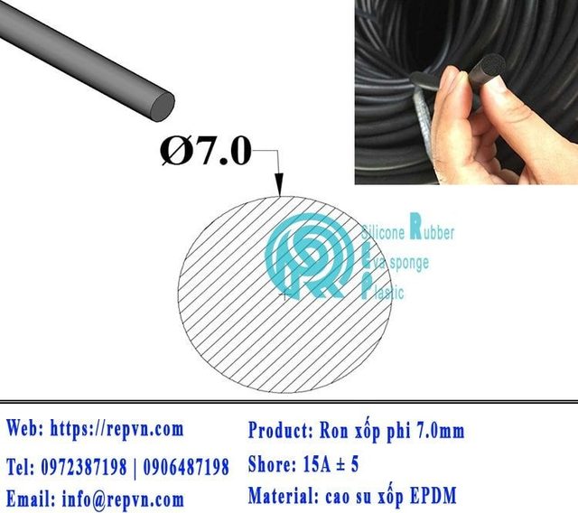 ron xop EPDM tron phi 7.0mm min