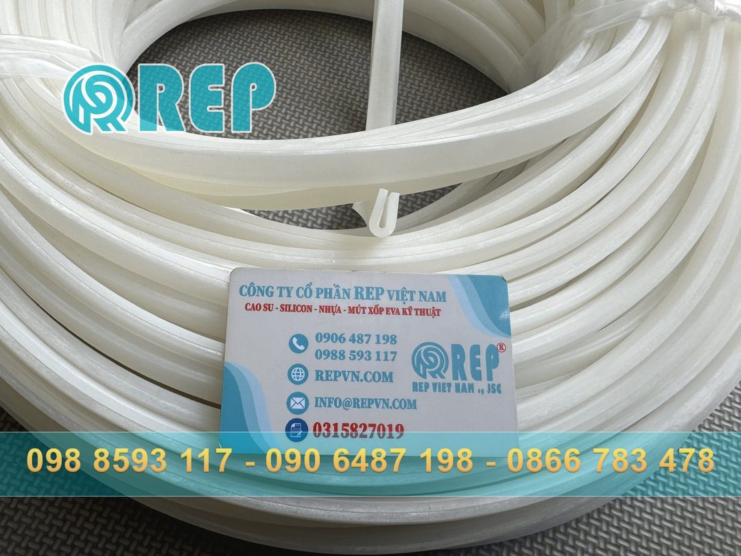 Các mẫu gioăng silicon chữ T, U, D đã gia công theo yêu cầu, ảnh tổng thể